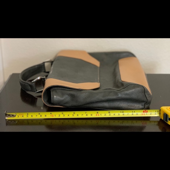 Gray and Peach Poverty Flats Messenger Bag - Picture 6 of 11